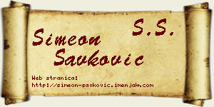 Simeon Savković vizit kartica